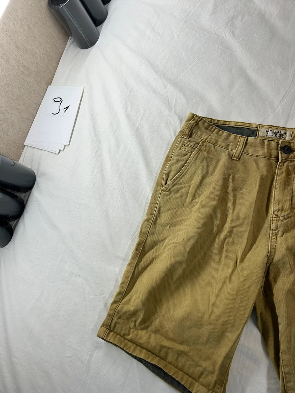 Short em jeans bege mostarda Pull &Bear – photo 2